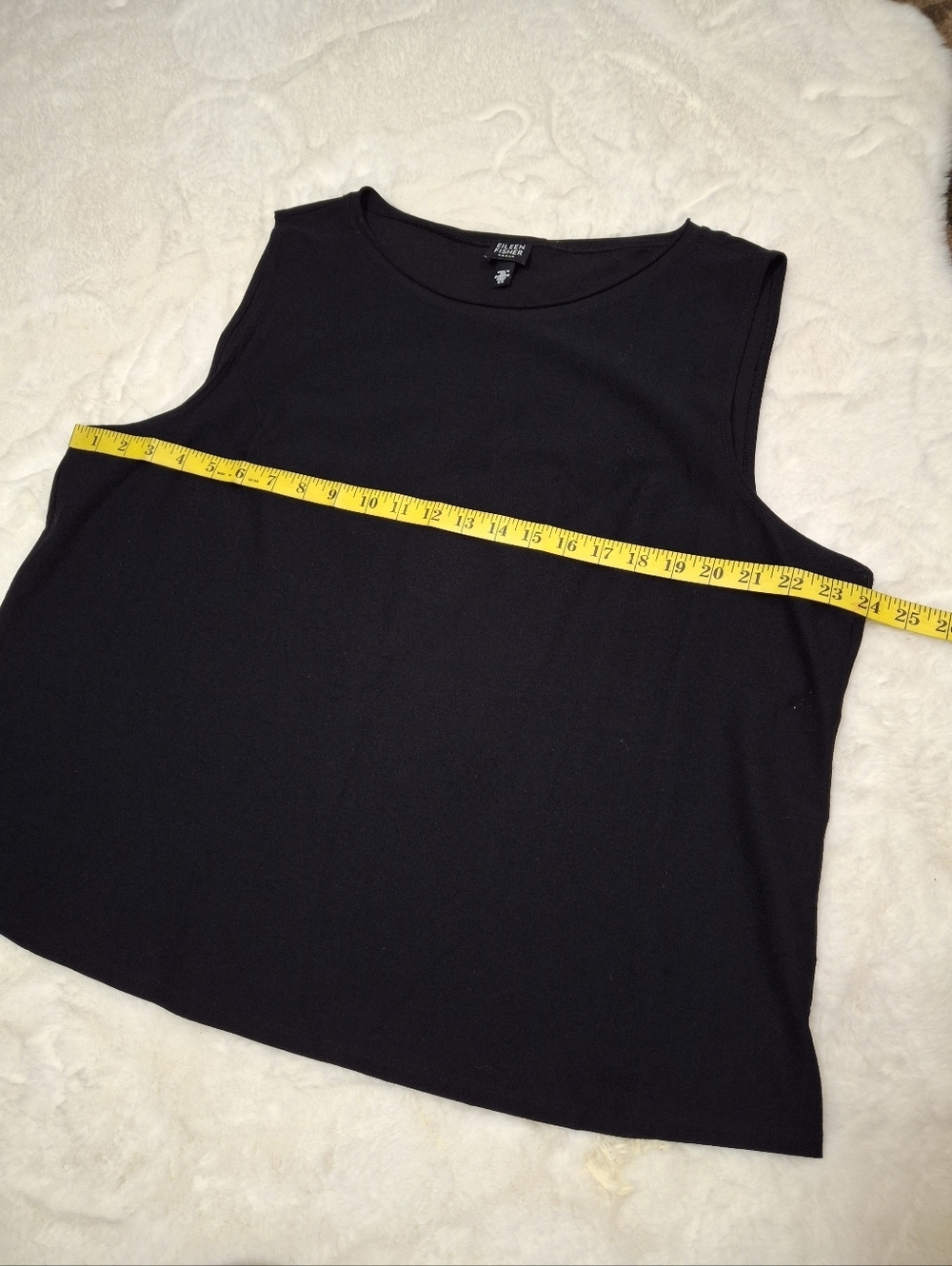 Eileen Fisher Sleeveless Black Viscose Jersey Blend Top Tank  Women Size 2x - Picture 13 of 15